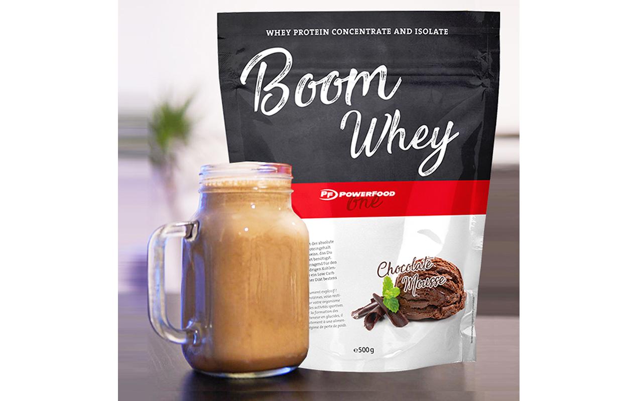 Pulver One Boom Whey Erdbeere 1000 gWhey Pulver Supplement