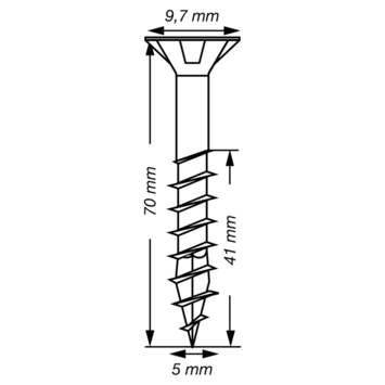 Spax schroef T-Star Plus roestvast 5x70 mm 100 stuks