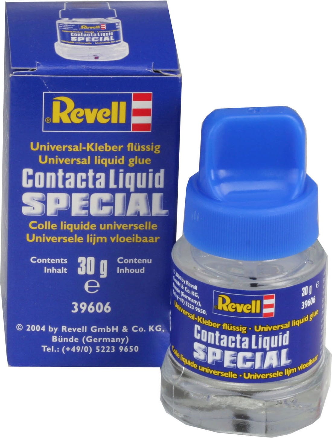 Revell  Contacta Liquid Spezial, 30 g    Spezialkleber für Verklebung von Chromteilen