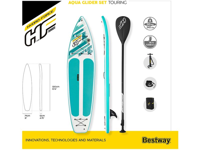 Bestway Aqua Glider Optimal für lange Fahrten auf dem Wasser