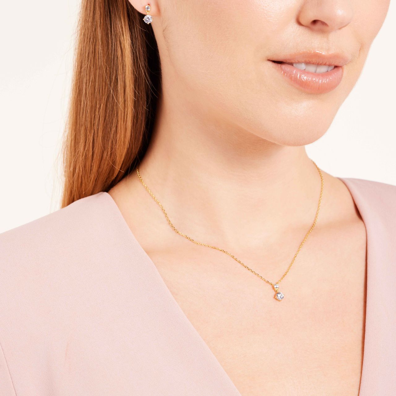 Zilveren goldplated oorknoppen zirkonia