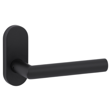 Karwei deurkruk set Roberto patent schild zwart RVS