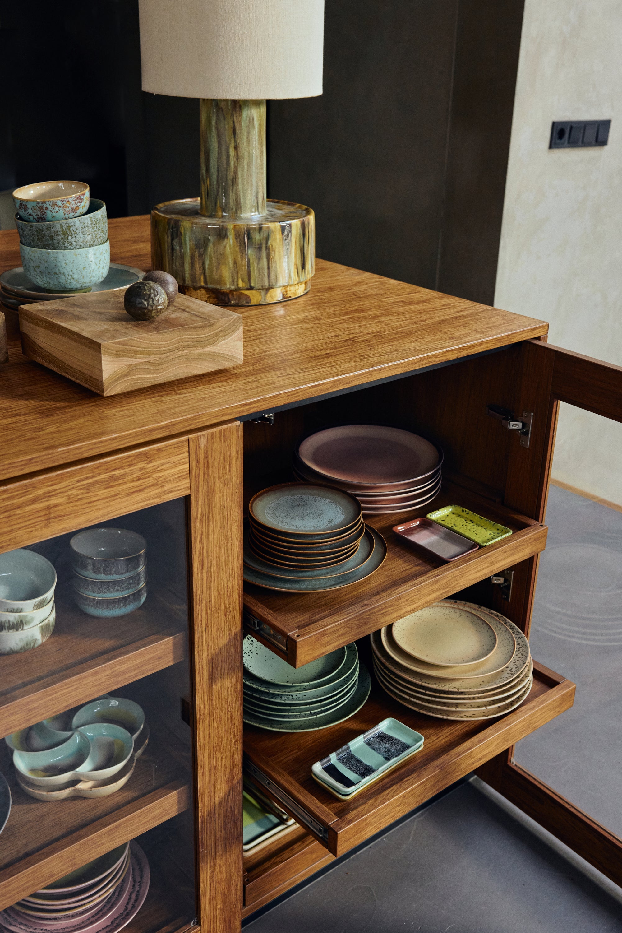 HKliving Teak Cube Plateau - Medium