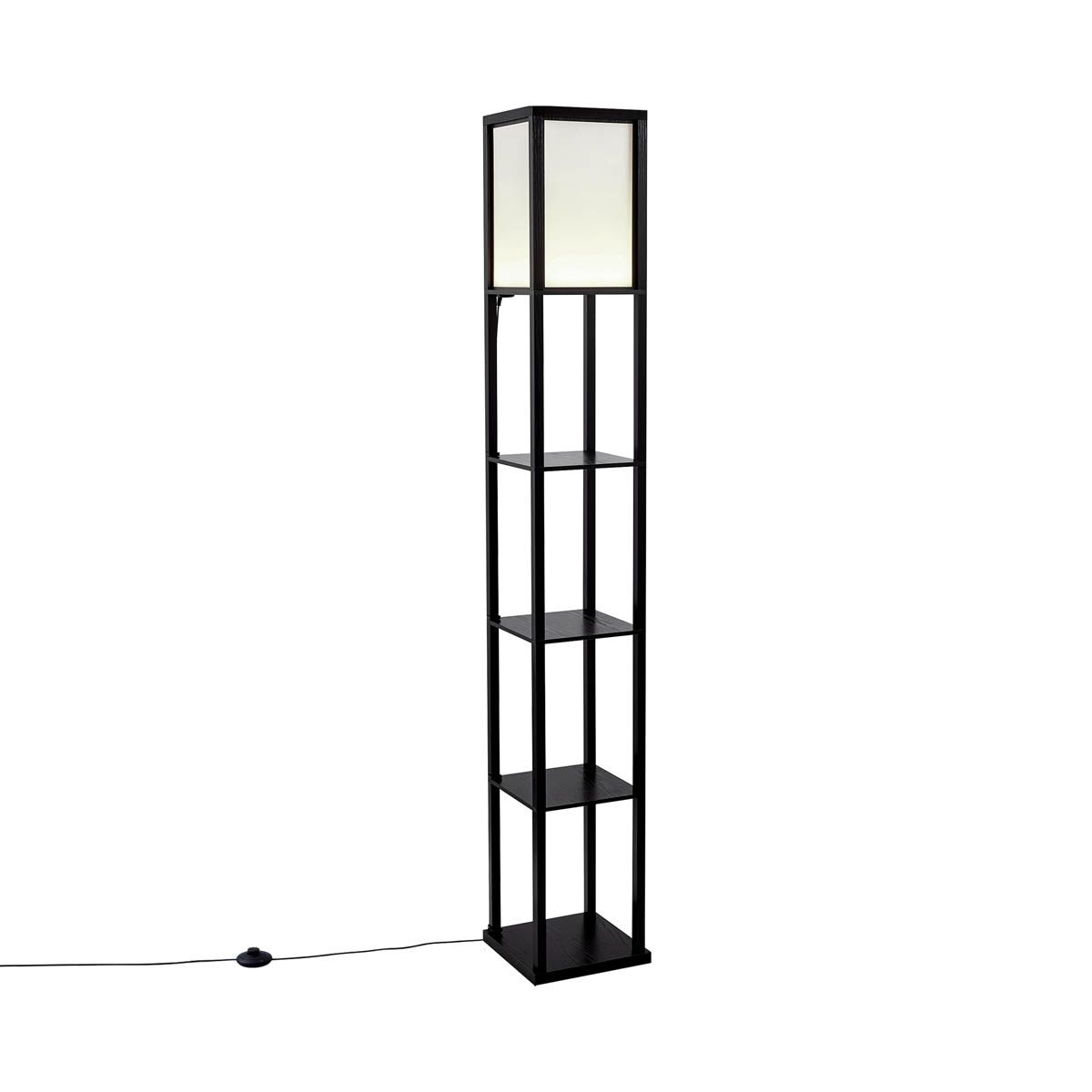 Design vloerlamp zwart met wit incl. LED - Nea