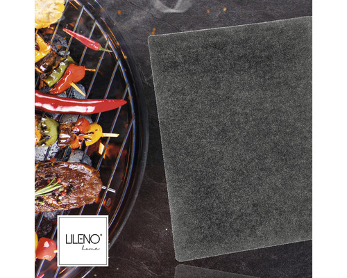BBQ vloerbeschermingsmat antraciet effen 100x120 cm