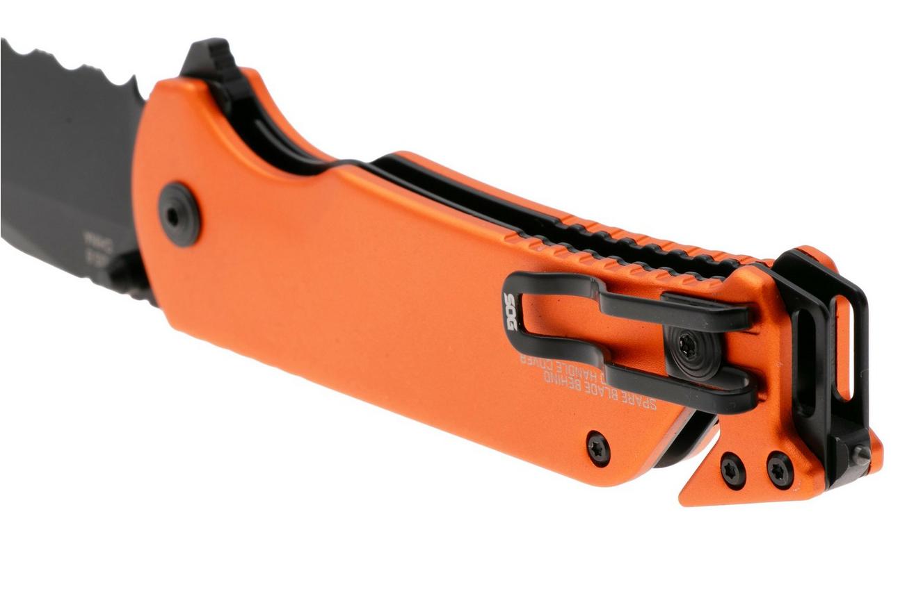 SOG Escape ATK 2.0 11-52-02-43, Titanium Nitride AUS-8, Hi Viz Orange Aluminum zakmes