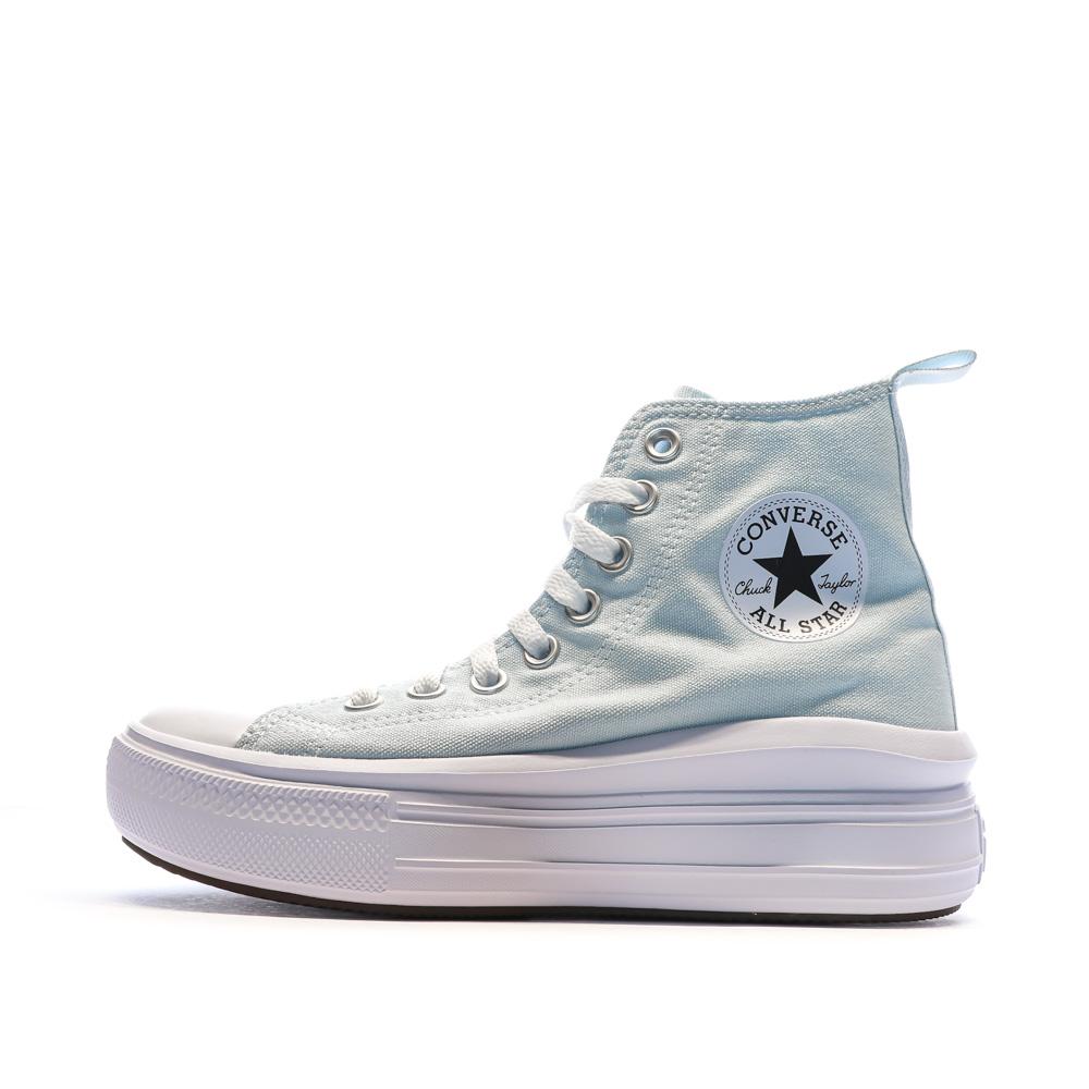 Converse Baskets Bleu Ciel Femme Converse Chuck Taylor All Star Move
