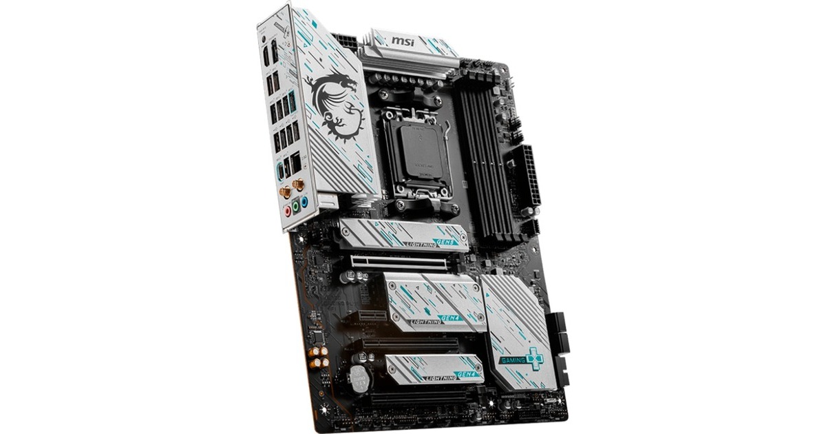MSIX670E GAMING PLUS WIFI socket AM5 moederbord  (Zwart/zilver, RAID, 2.5Gb-LAN, Wi-Fi 6E, BT, Sound, ATX, Tweedekans)