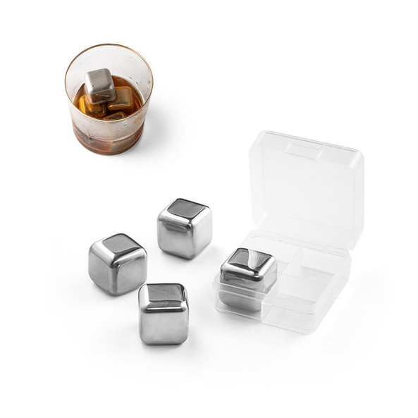 hi!dea 94252 - Jeu de cubes réutilisables en acier inoxydable