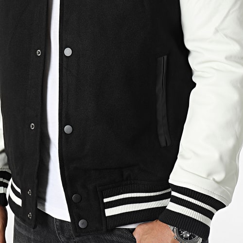 Veste bomber Noir Blanc