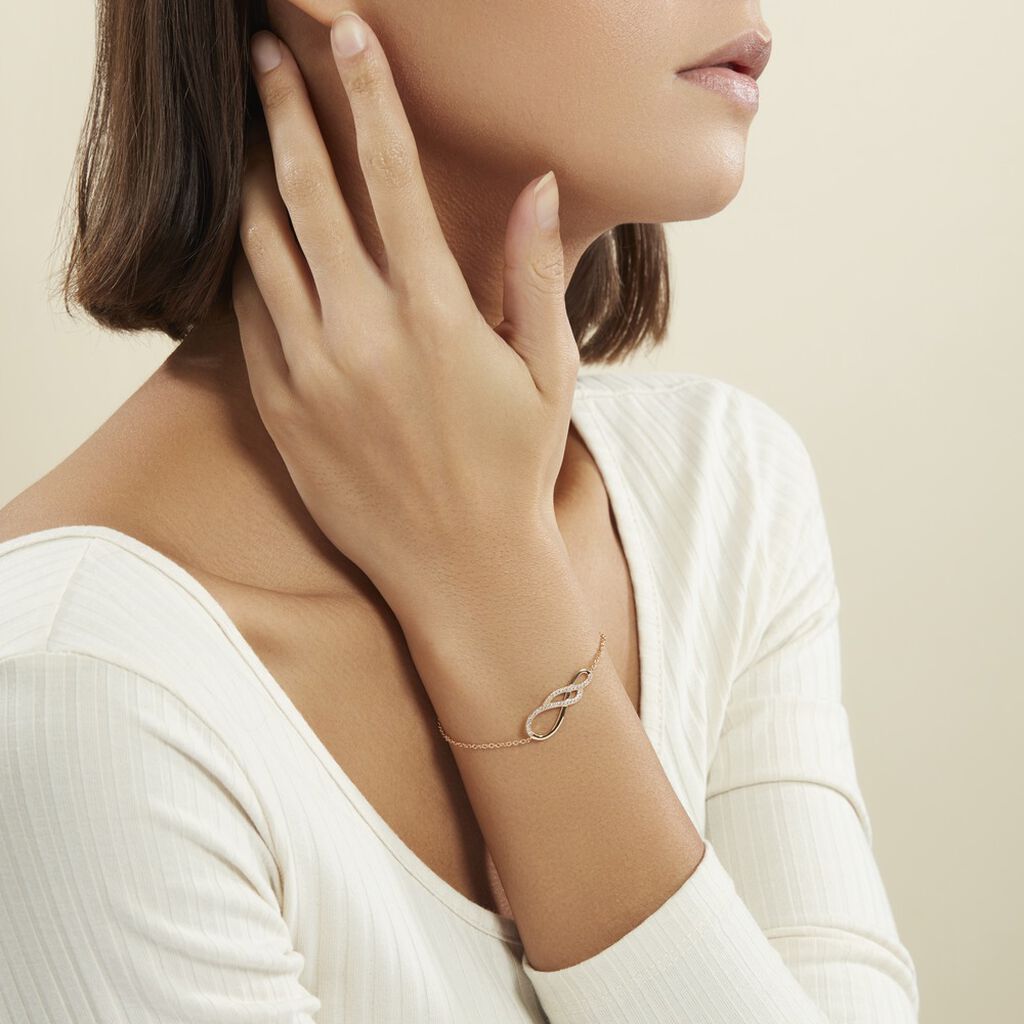Bracelet Rajah Plaqué Or Jaune Oxyde De Zirconium
