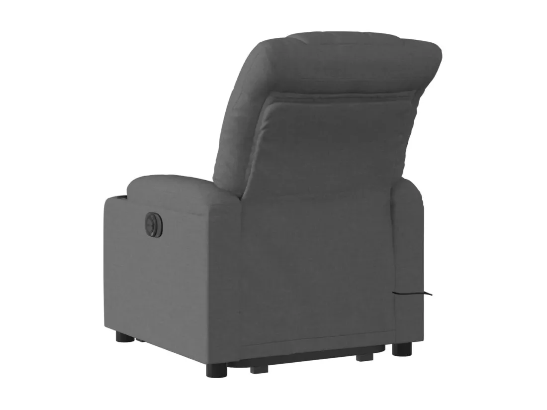 Fauteuil inclinable massant électrique Gris foncé Tissu