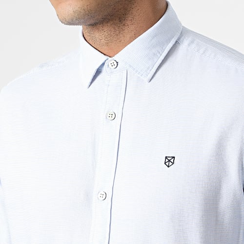 Chemise A Manches Longues Blabordeaux Bleu Clair