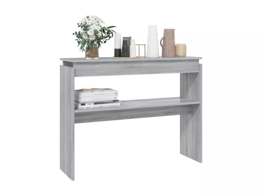 Table console Sonoma gris 102x30x80 cm Bois d'ingénierie