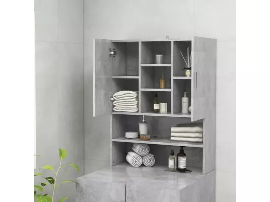 Meuble pour machine à laver Gris béton 70,5x25,5x90 cm
