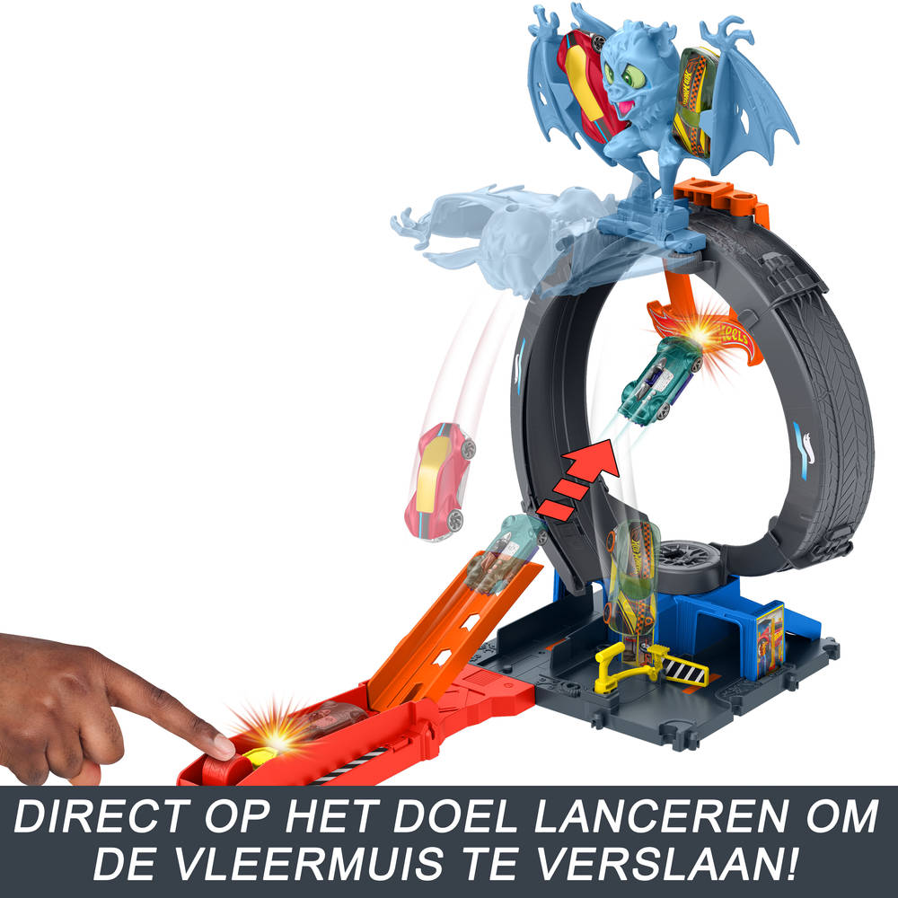 Hot Wheels City vleermuisaanval looping speelset