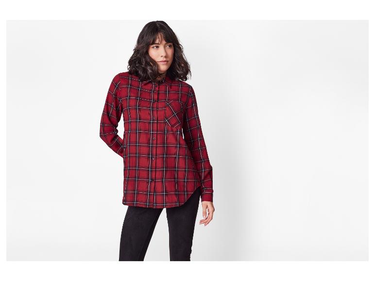 Flanellen dames blouse