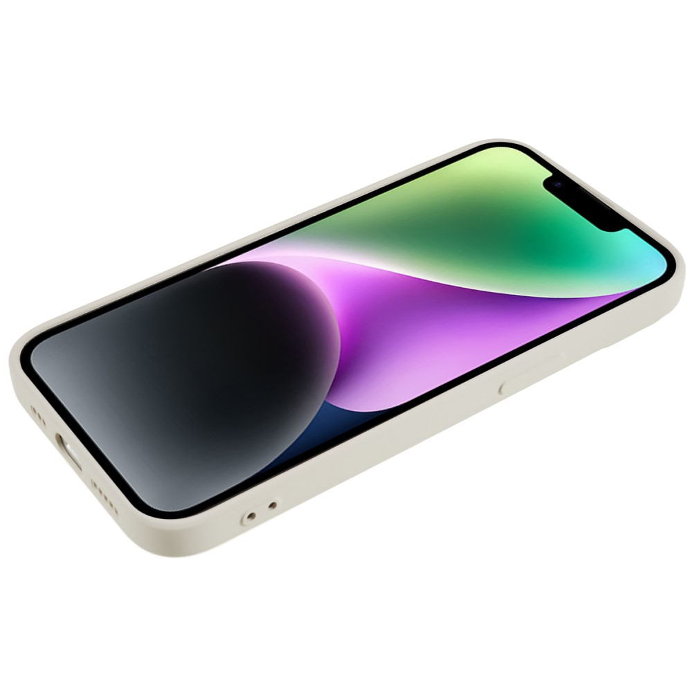 iPhone 15 Gummi Case Hülle mit Kameraschutz - Weiss (Matt)