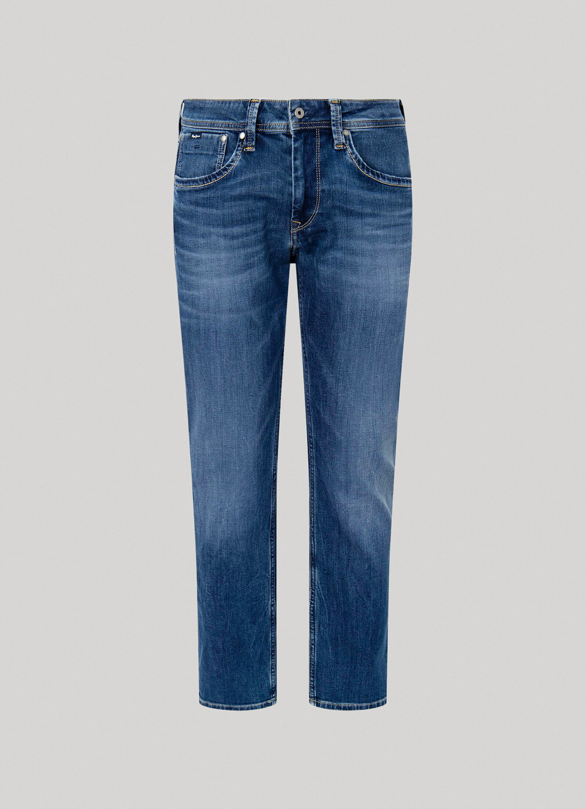 Calça jeans com modelagem Cash Fit e cintura regular - jeans