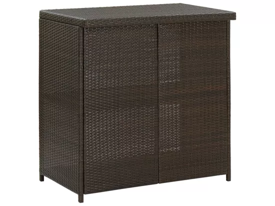 Ensemble de bar 3 pcs Résine tressée Marron