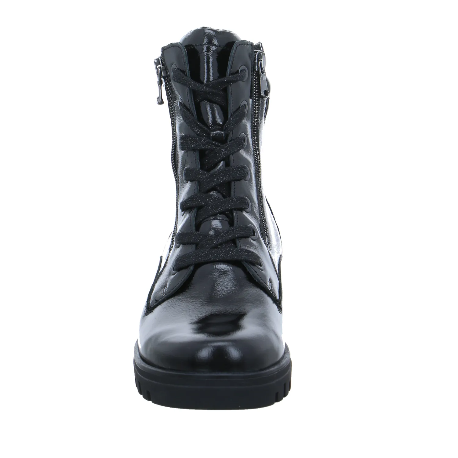 WALDLÄUFER Comfort-Boot Schwarz Leder  mit Wechselfussbett