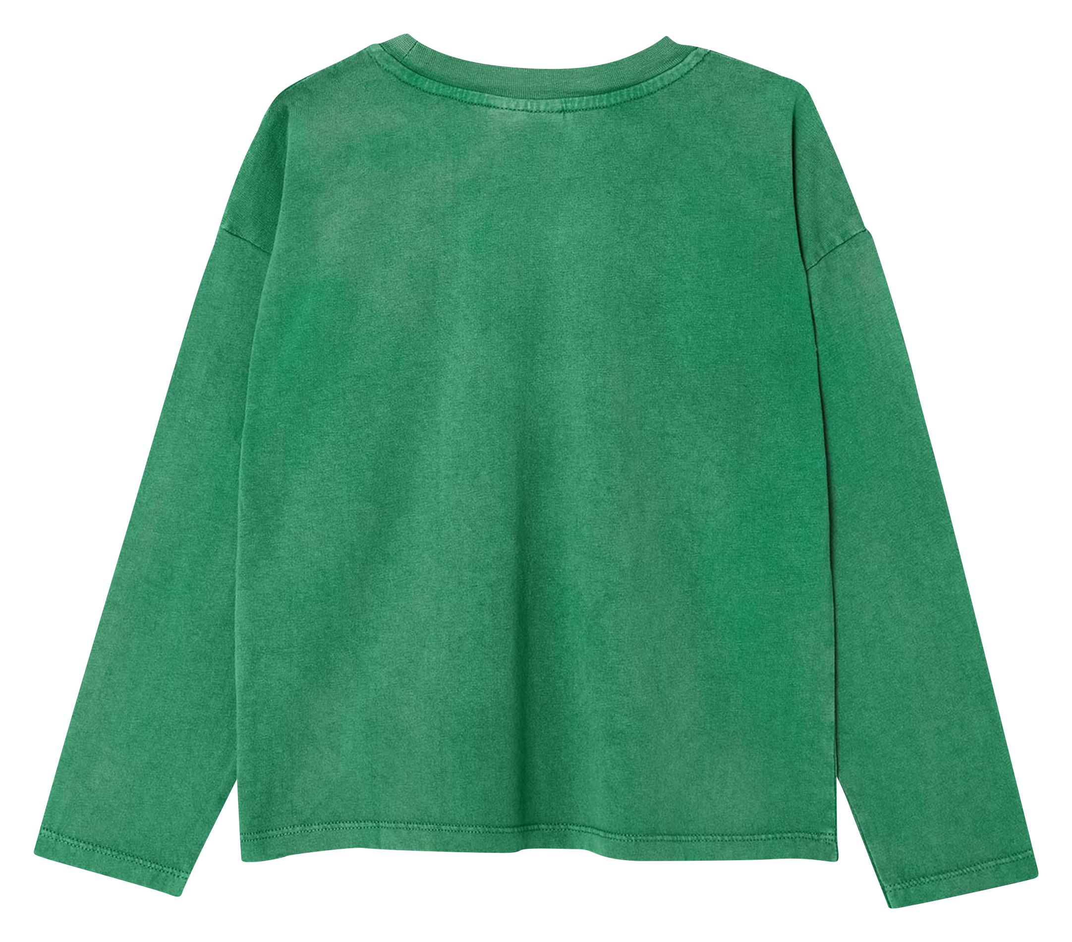 Tee-shirt col rond en coton| Vert