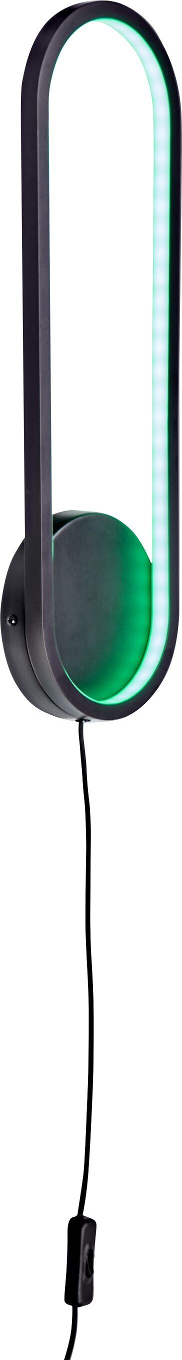 ROVA Wand- / Deckenleuchte - Schwarz / B: 15.0 cm x T: 1.2 cm x H: 50.0 cm