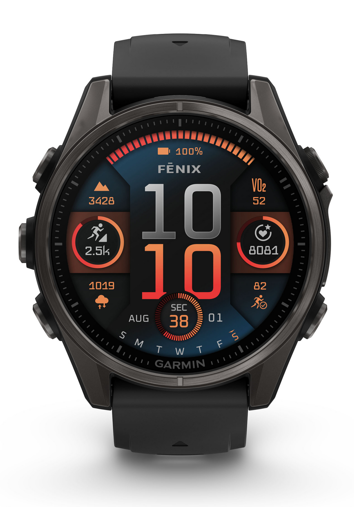 Garmin Fenix 8 43mm AMOLED Sapphire Schwarz 010-02903-21