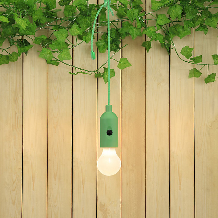 Ampoule suspendue vert l.5,6 x H.27 cm