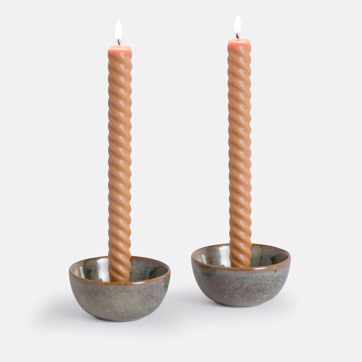 LA REDOUTE INTERIEURS<br>Conjunto de 2 velas torcidas, Fabola