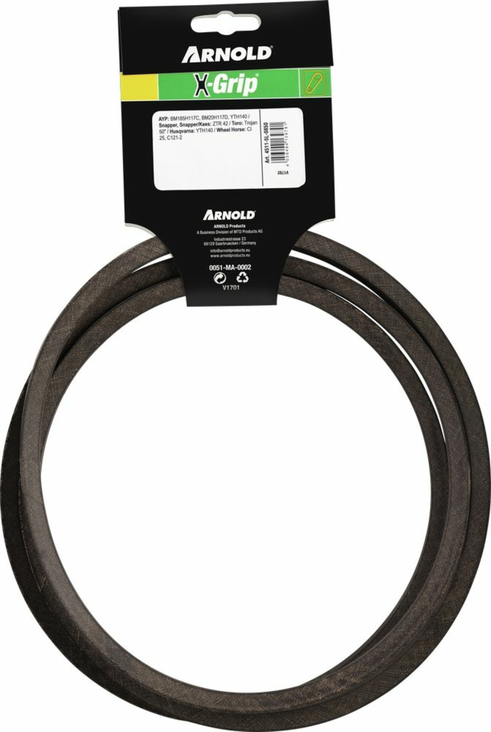 Courroie trapézoïdale x-grip v de type 5l850