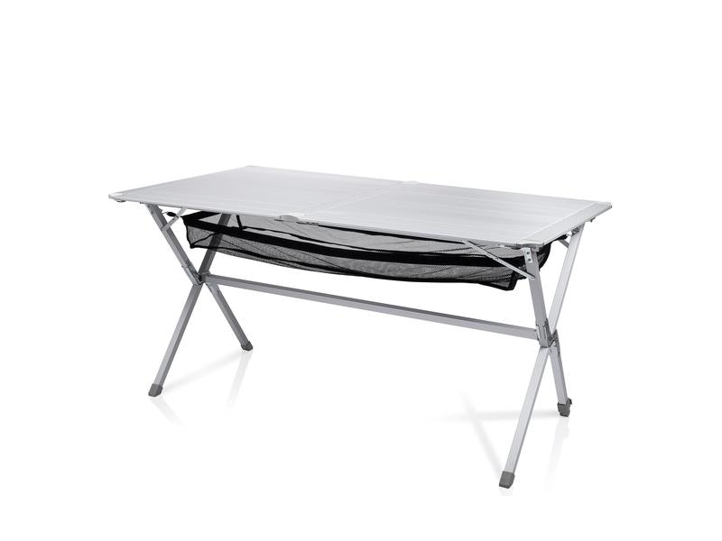 Campart Campingtisch Michigan mit rollbarer Tischplatte, 14 Praktischer Campingtisch mit rollbarer Tischplatte