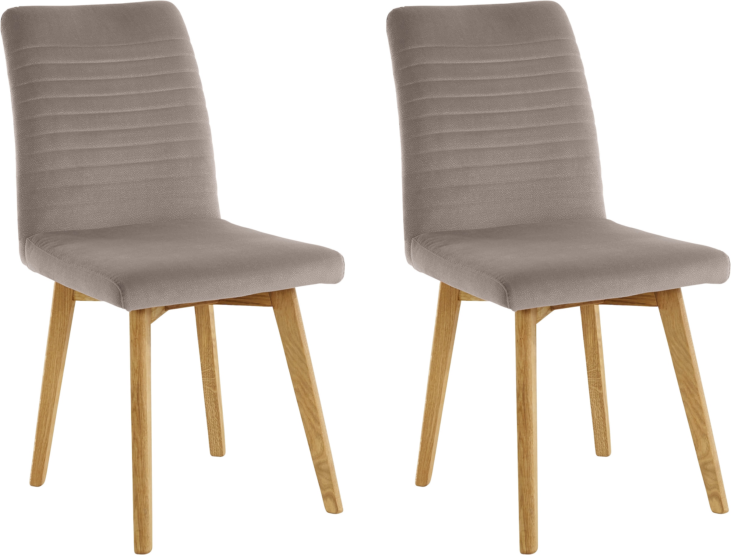 GOODproduct Esszimmerstuhl »Alessja« (Set) 2 Stk.Bezug aus Microfaser, Gestell aus Eiche Massivholz