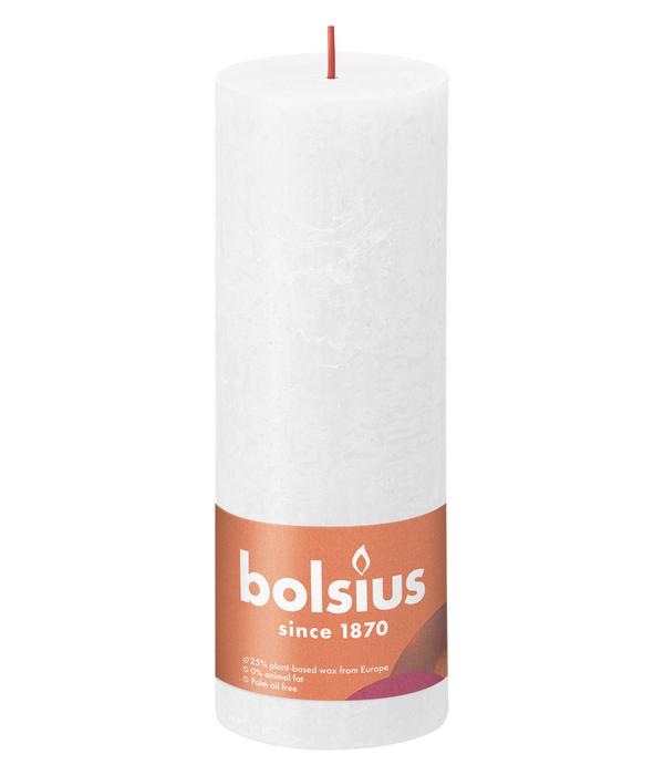 Bolsius Rustik Stumpenkerze Shine, wolkiges