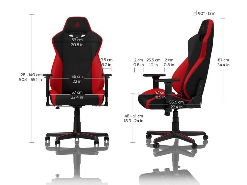 Nitro Concepts Gaming-Stuhl S300 Rot Besonders bequemer Computersessel