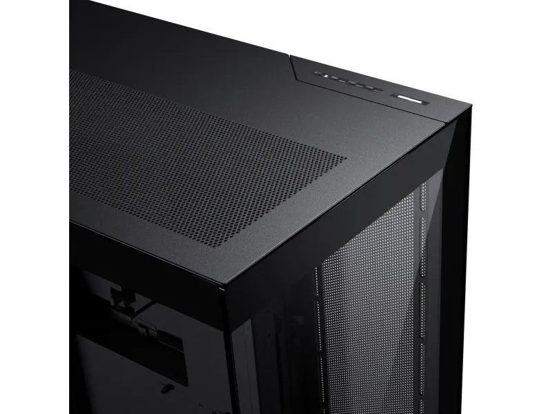 Phanteks NV7 - FT - udvidet ATX - sidepanel med vindue (hærdet glas) - ingen strømforsyning (ATX) - sort satin - USB/Lyd