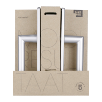 Karwei deurkruk set Greece recht schild sleutelgat 56 mm ANOX aluminium mat