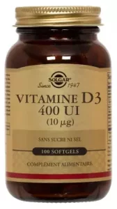Vitamine D3 400 UI - Défenses immunitaires - 100 Capsules