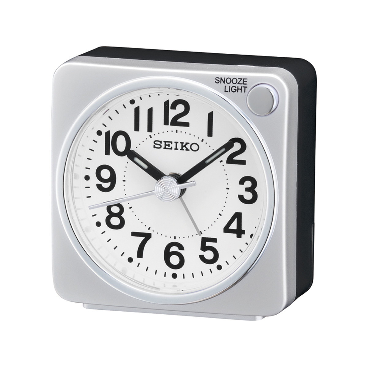 Réveil Seiko analogique plastique gris