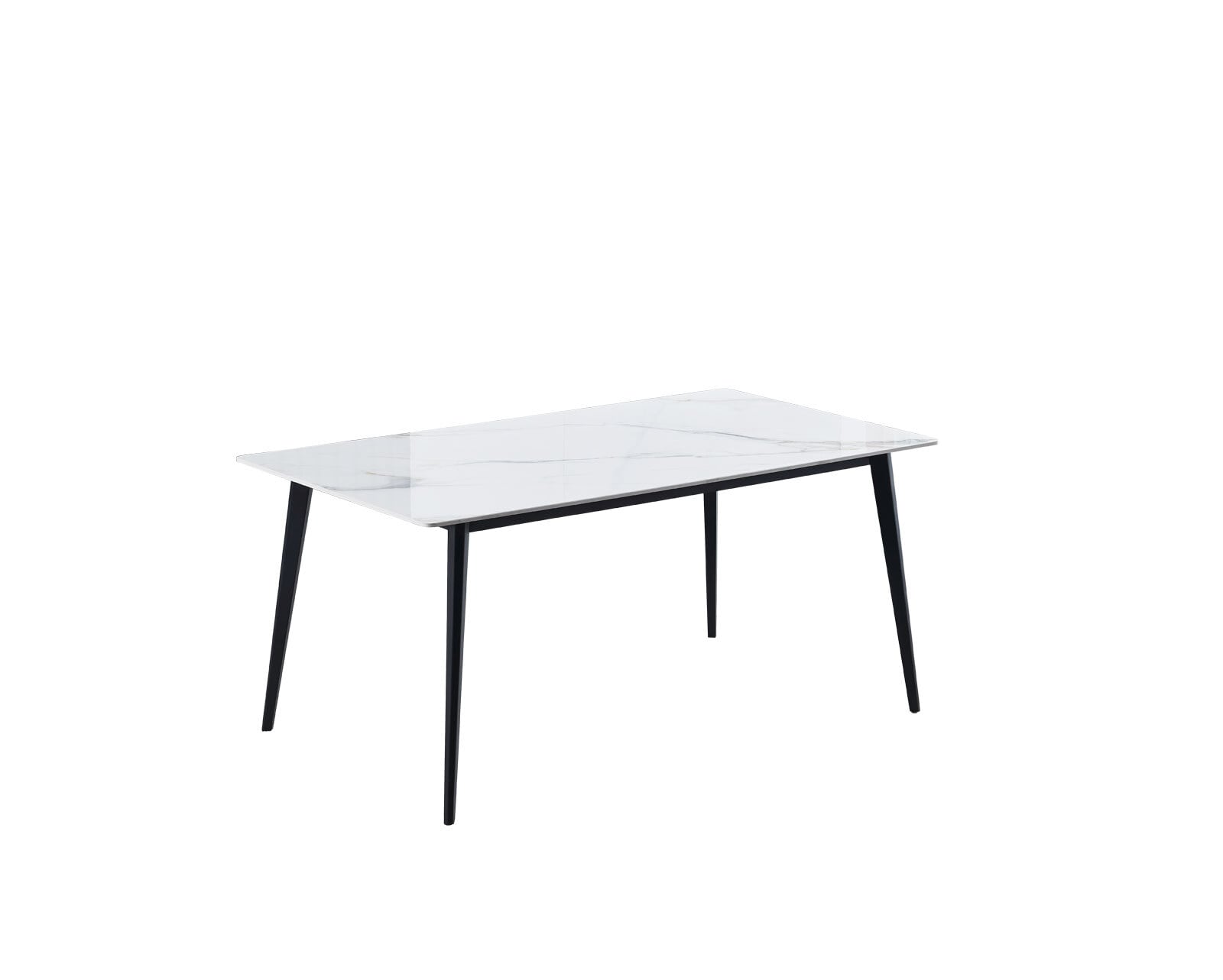 Esstisch CLEVELAND Tischplatte Keramik Snow White matt 160 x 90 cm