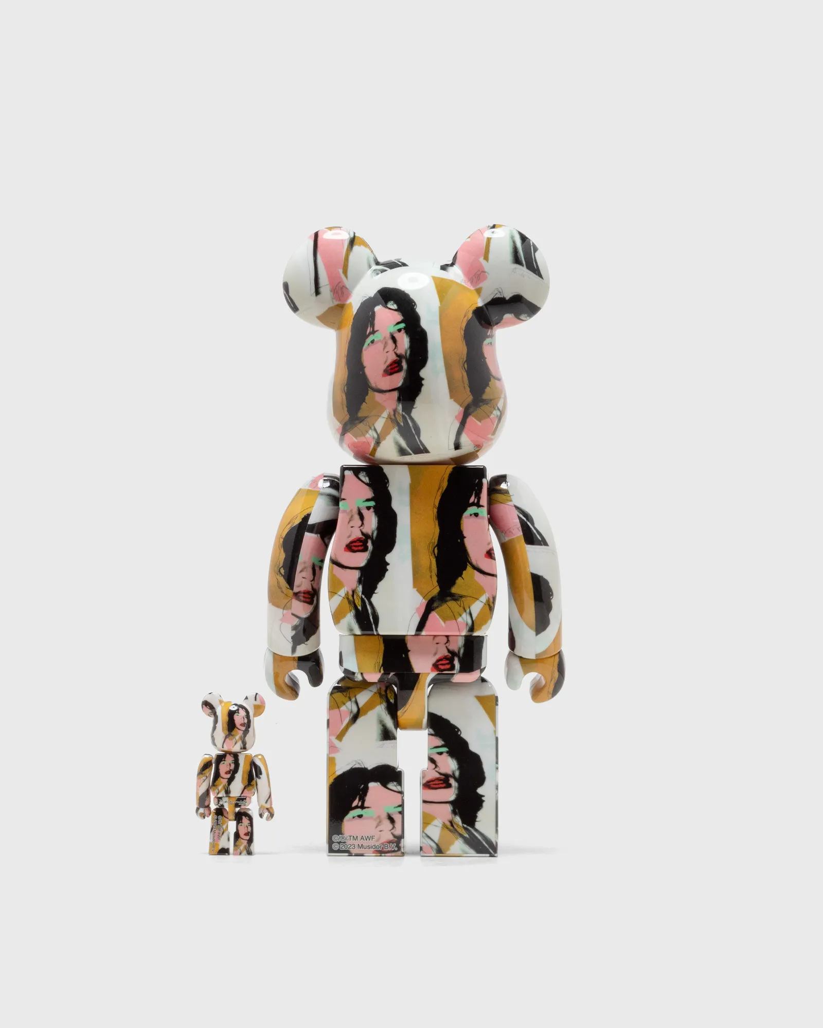 MEDICOM BEARBRICK 100% 400% ANDY WARHOL MICK JAGGER