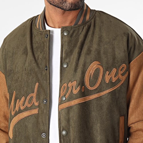 Veste Teddy Vert Kaki Camel