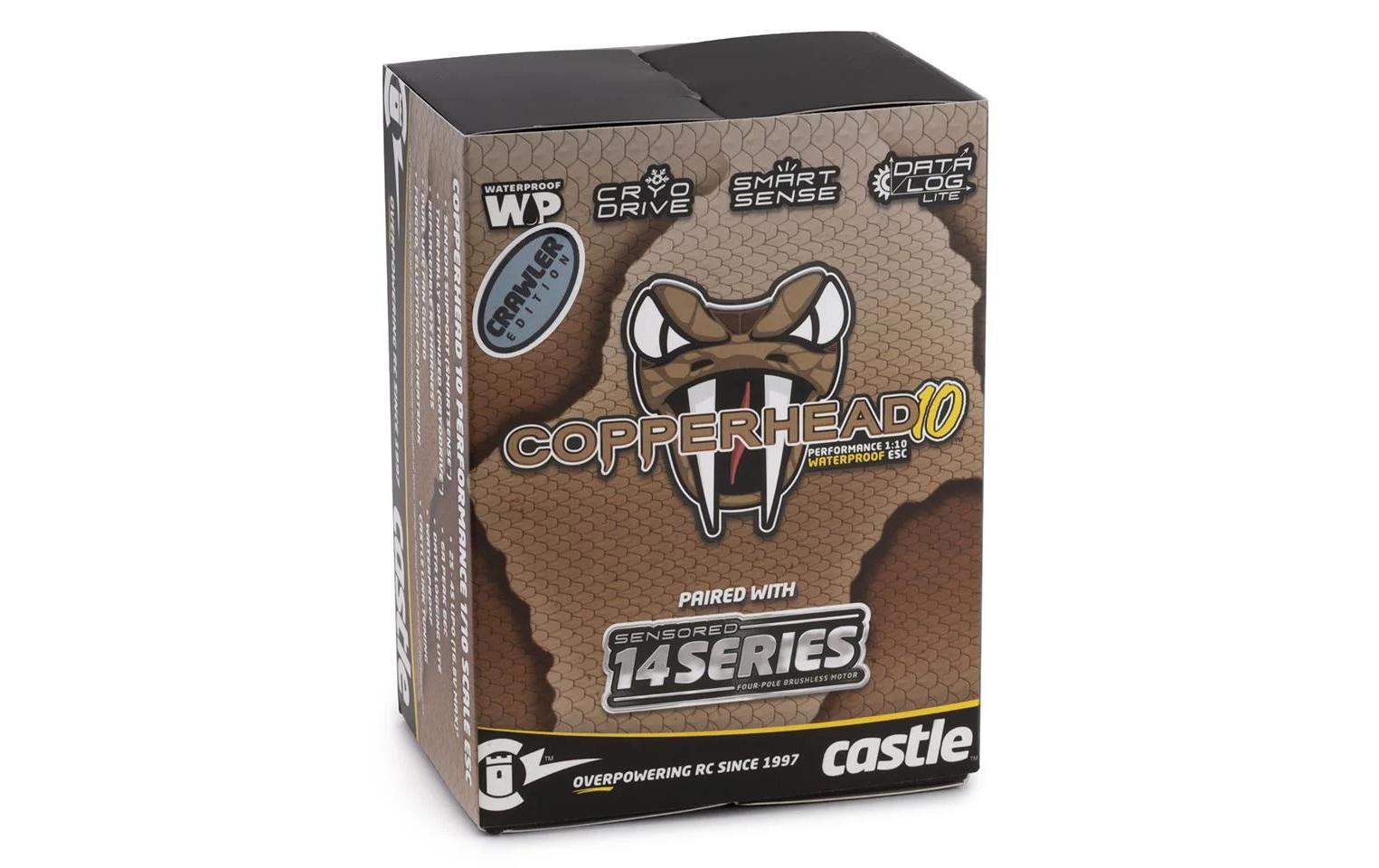 Brushless-Antriebsset Copperhead 10, 1406-3800KV Crawler<br>Brushless Sensored Antriebsset für Off-Road Fahrzeuge mit 2-4S LiPo Akku's
