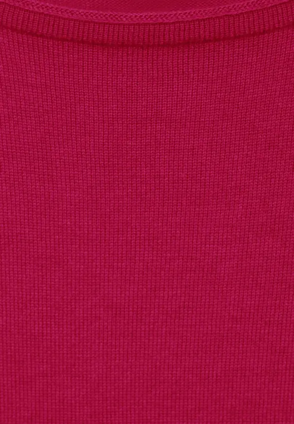 U-Boot Ausschnitt Pullover - firefly red