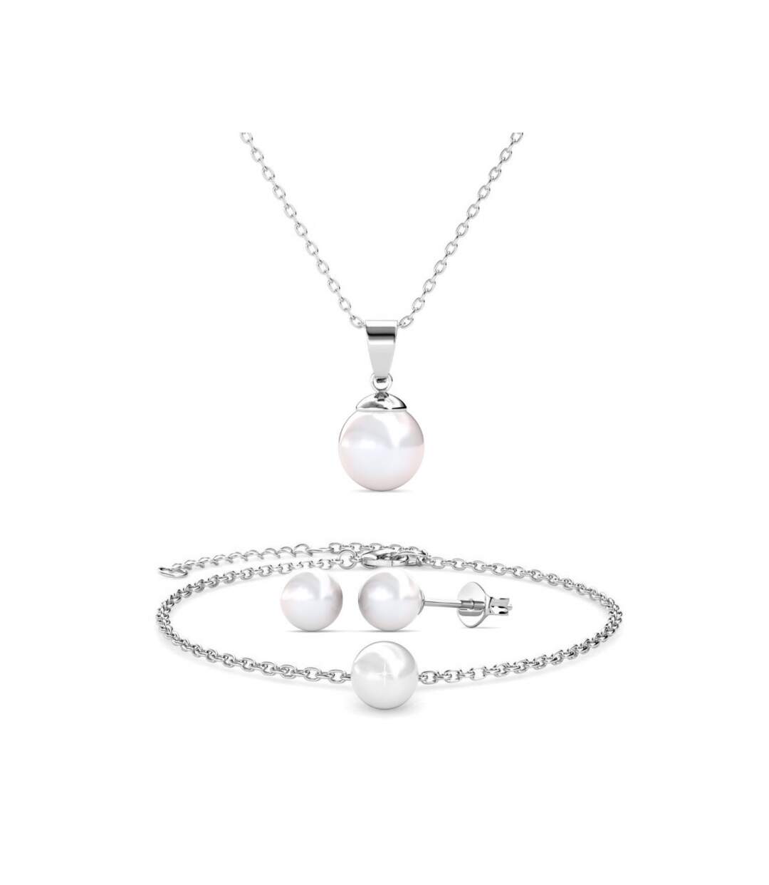 Parures Trio Mother of pearl - Argenté et Cristal