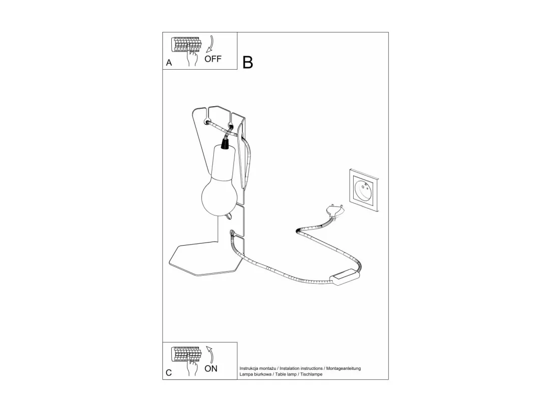 Lampe de table Albireo blanc