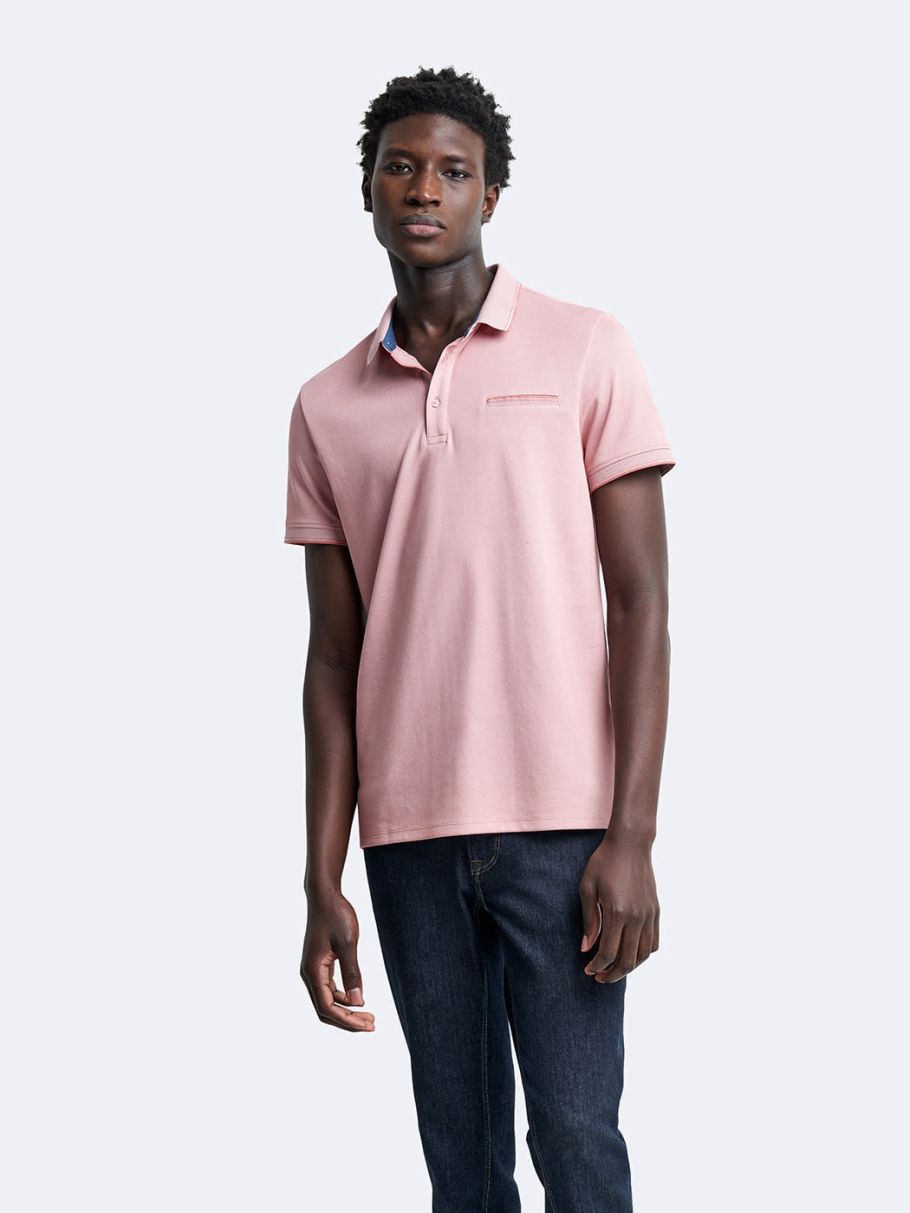 Polo à manches courtes uni