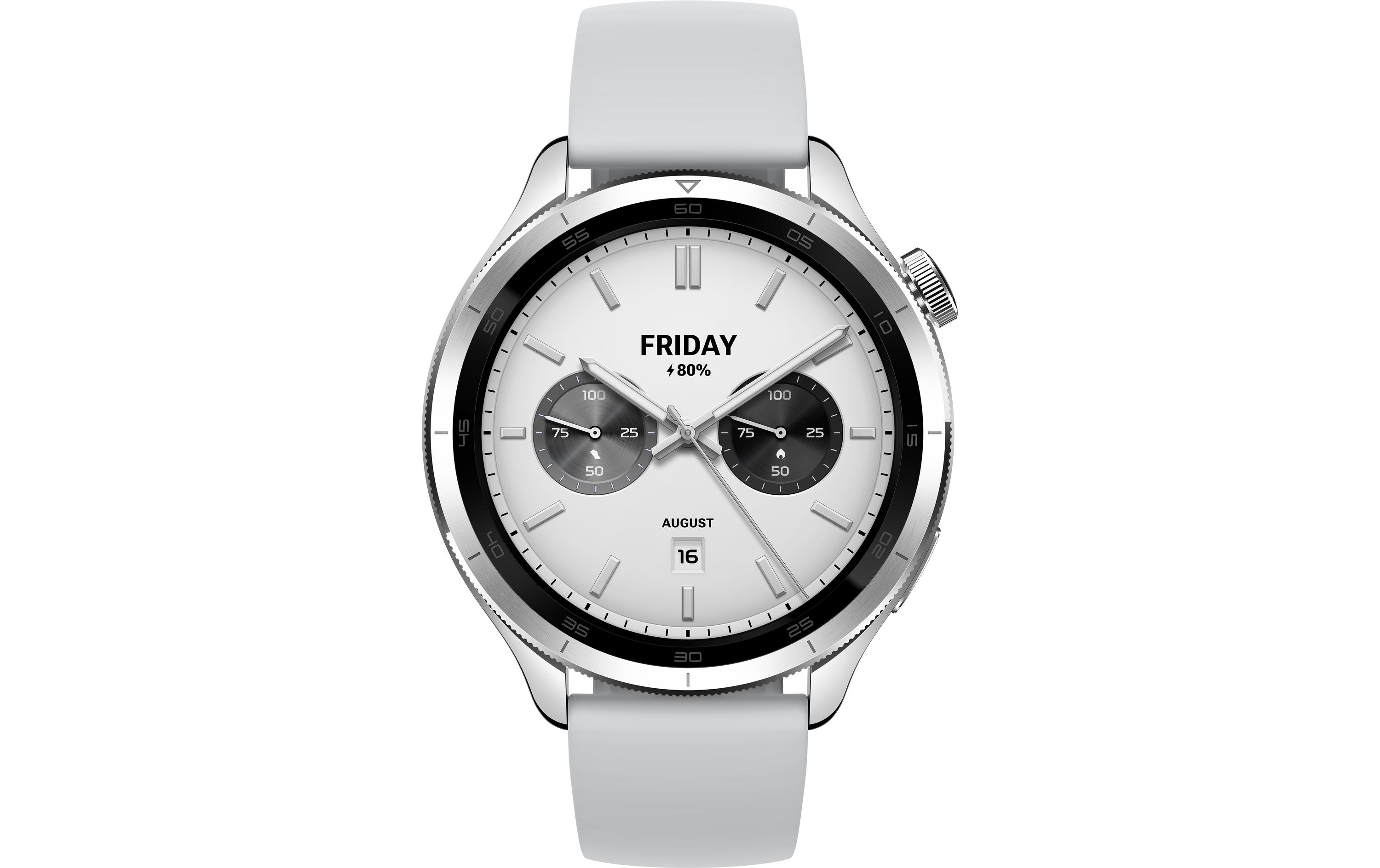 Smartwatch S4 Silber<br>Smartwatch mit drehbarer Krone und AMOLED-Display
