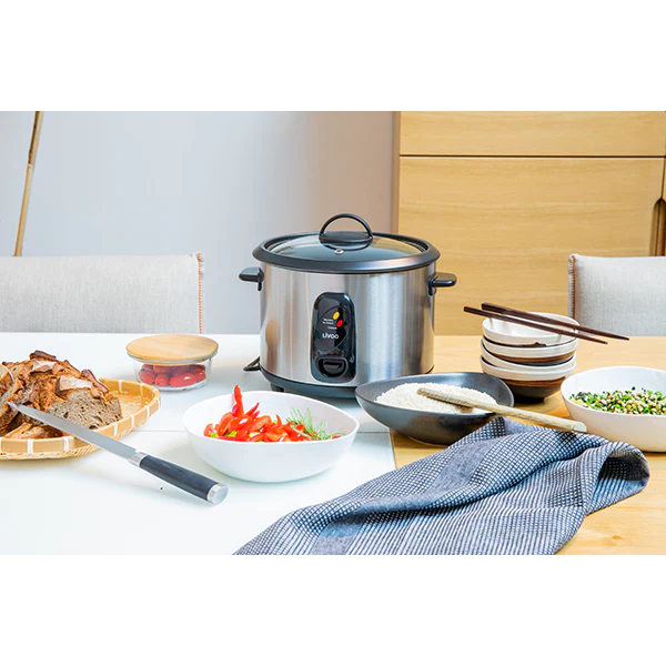 Cuiseur à riz et à la vapeur en inox 1000 W DOC192 Livoo