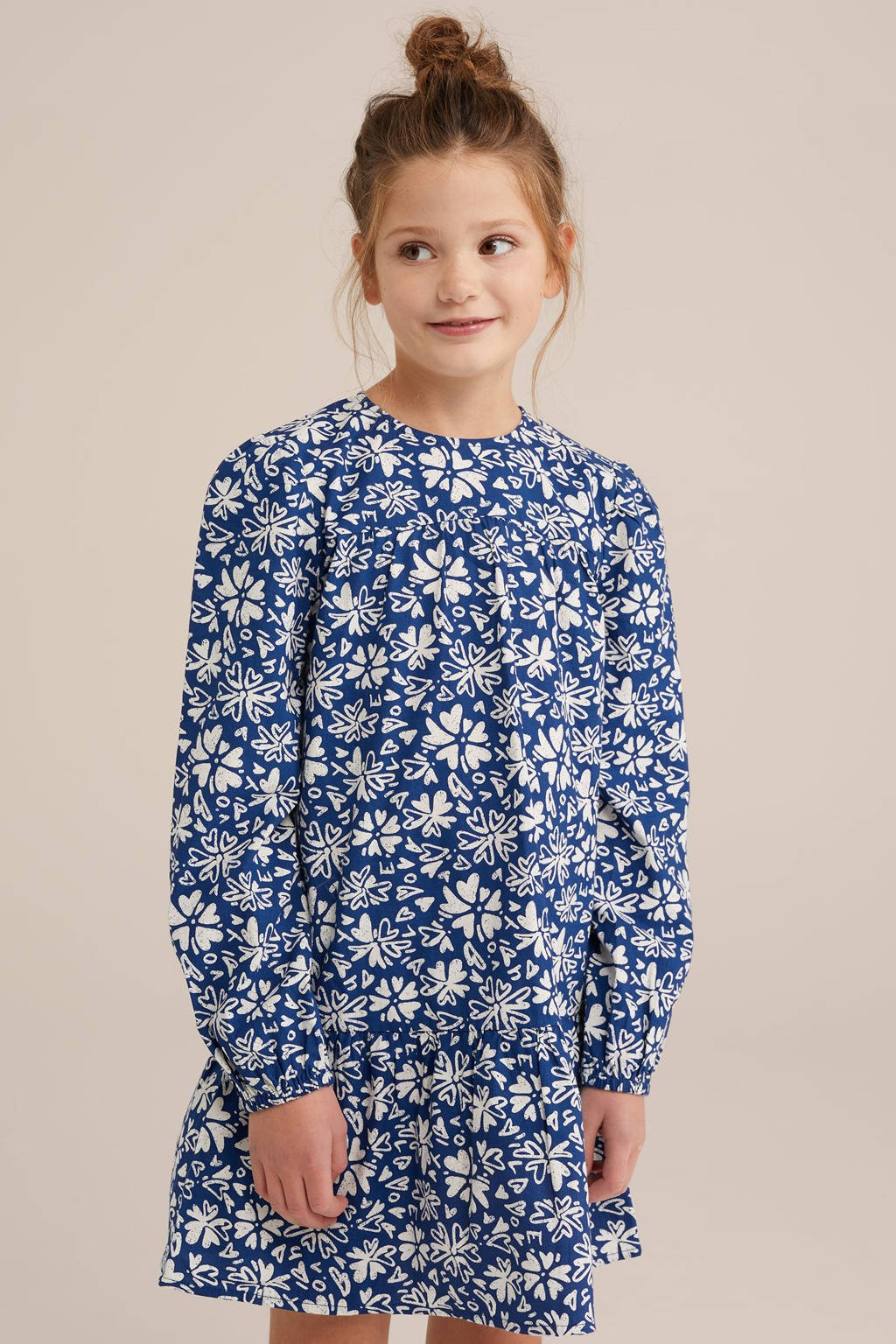 WE Fashion korte jurk donkerblauw